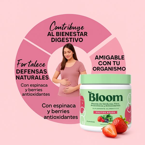 Bloom: 3X1 Suplemento Natural que deshincha, da energía y cuida tu digestión