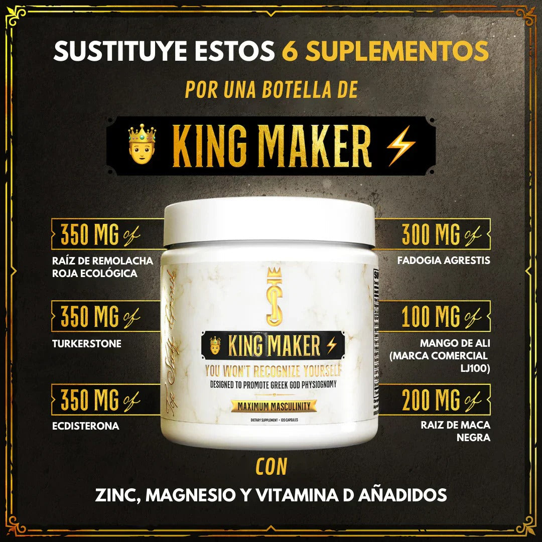 KING MAKER™ Energía, Fuerza y Enfoque para Hombres Reales