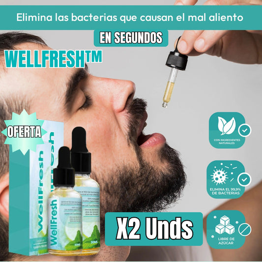 WellFresh® – Gotas naturales ELIMINA EL MAL ALIENTO