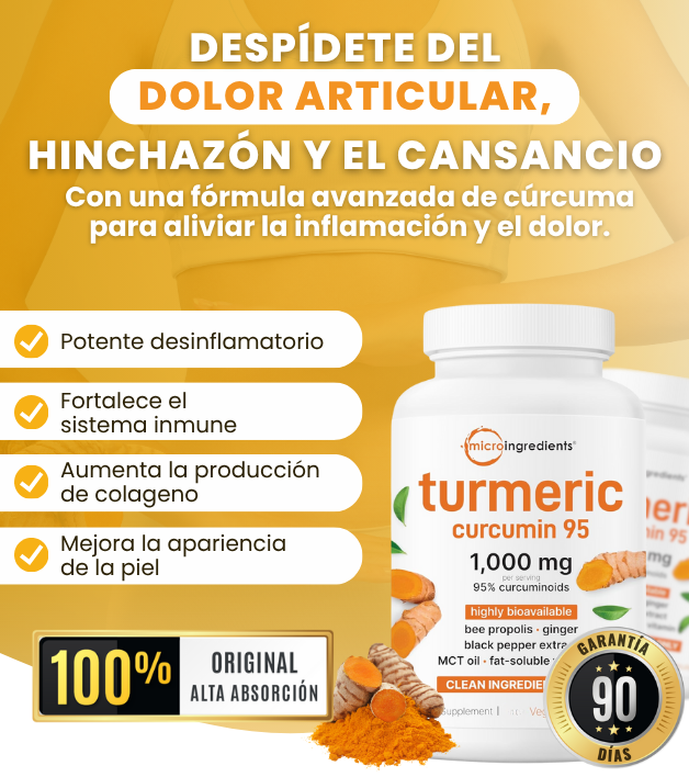 Turmeric Cúrcuma Original: Alivia inflamaciones y malestar diario 2X1