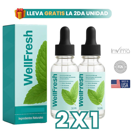 WellFresh® – TRATAMIENTO PARA EL MAL ALIENTO X2 UNIDADES